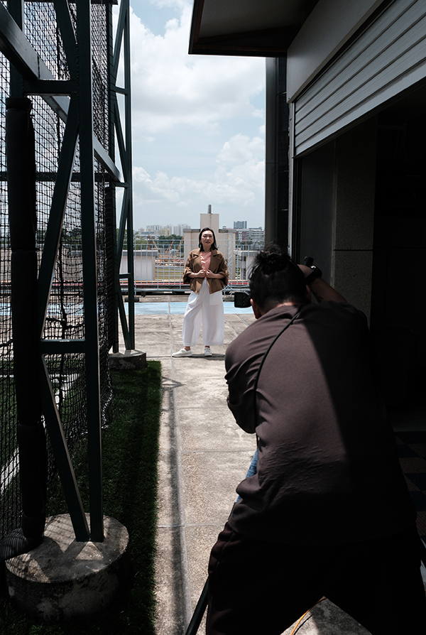 Photo shoot session at the rooftop of Singapore G Building